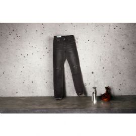 JEANS NERO CON STRAPPO TAGLIA S