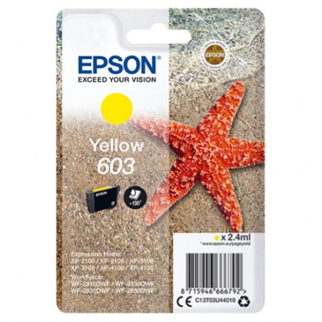 CARTUCCIA EPSON ORIGINALE 603 YELLOW C13T03U44010